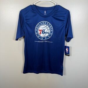 NBA Youth Philadelphia 76ers Royal Primary Logo T-Shirt Size L